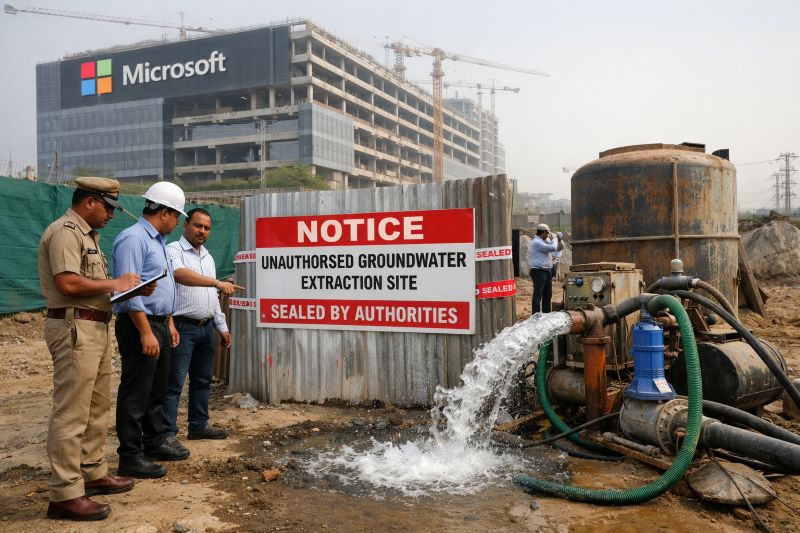 Microsoft project in Greater Noida faces action over unauthorised groundwater extraction